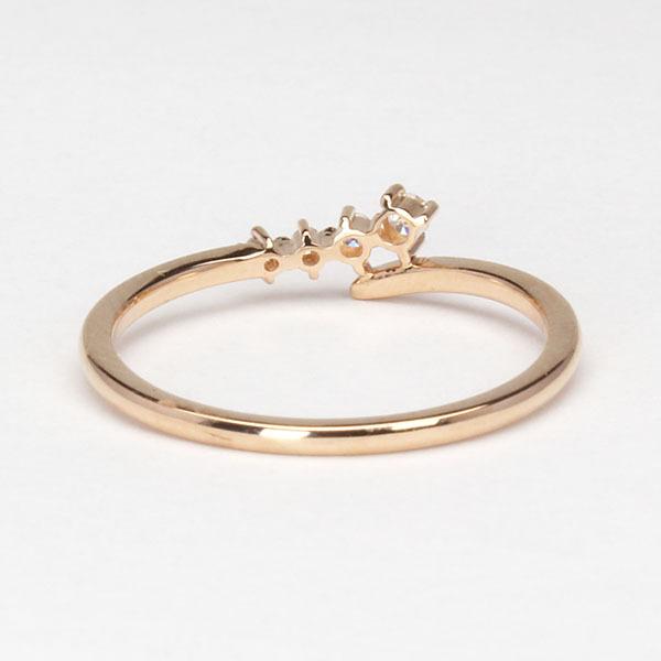 ピンクゴールド 指輪 ダイヤモンド リング レディース k18 18k 18金 ダイヤ 婚約指輪 送料無料 人気 カジュアル プレゼント ギフト ご褒美 自分買い puの画像