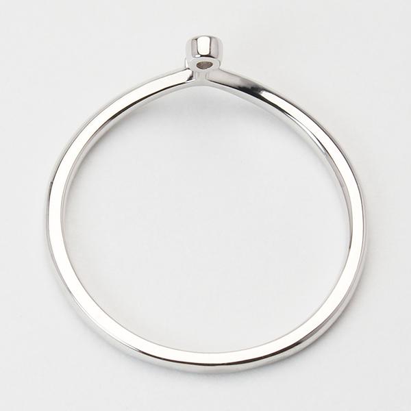 ダイヤモンド リング 10金 k10 10k ホワイトゴールド V字 ダイヤリング