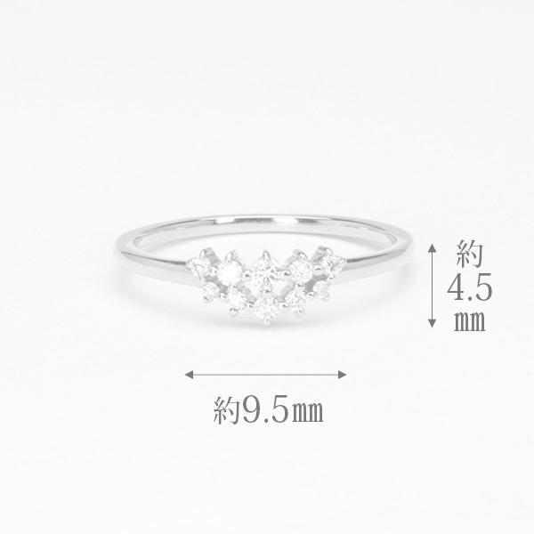 ホワイトゴールド 指輪 ピンキーリング ダイヤモンド レディース k10 10k 10金 ダイヤ 婚約指輪 送料無料 カジュアル プレゼント ギフト ご褒美 自分買い puの画像