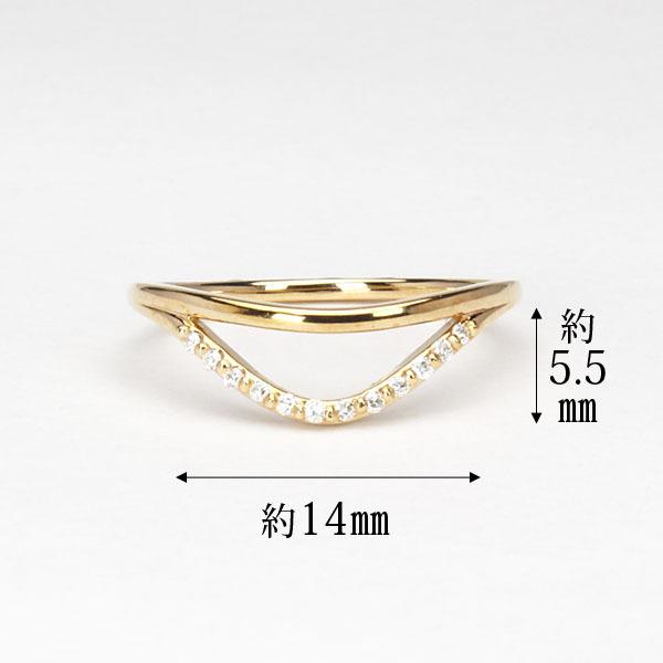 イエローゴールド 指輪 ピンキーリング ダイヤモンド レディース k10 10k 10金 ダイヤ 婚約指輪 送料無料 カジュアル プレゼント ギフト ご褒美 自分買い puの画像