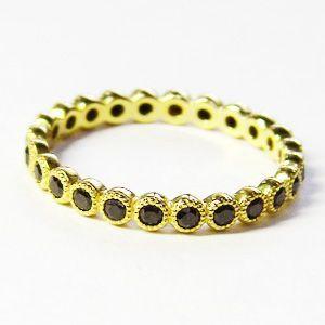 フルエタニティーリング ブラックダイヤモンド リング イエローゴールド k10 結婚指輪 送料無料 ジュエリー プレゼント ギフト ご褒美 自分買い pu_3