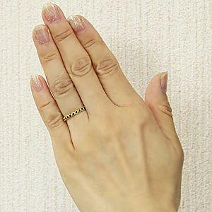 ブラックダイヤモンド リング k18 ゴールド 結婚指輪 フルエタニティー 