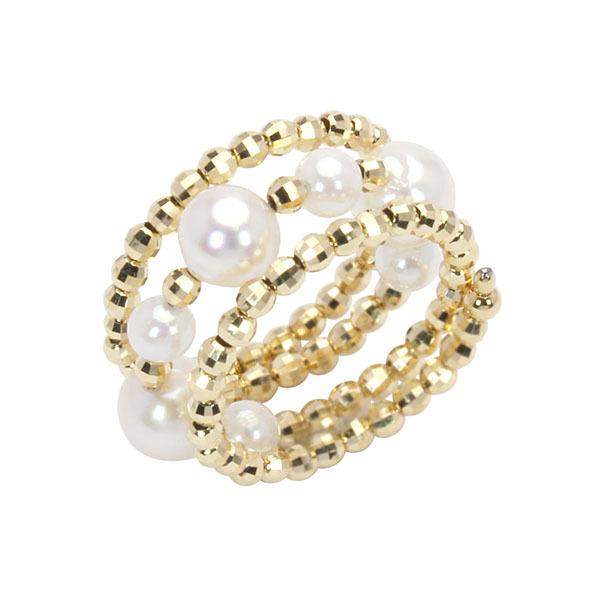 ✨新品 K18 イエローゴールド パール フリーサイズ リング ✨ K18イエローゴールドパールリング | シンプリッチ公式オンライン