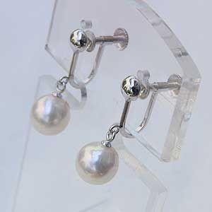 パール イヤリング 揺れるイヤリング あこや アコヤ 真珠 7mm
