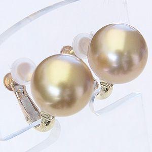 真珠 イヤゴールド系 南洋白蝶真珠 ゴールデンパール 11mm ゴールド