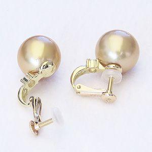 真珠 イヤゴールド系 南洋白蝶真珠 ゴールデンパール 11mm ゴールド