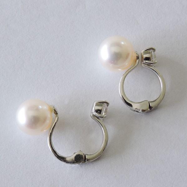 イヤリング あこや本真珠 キュービックジルコニア ノンホールピアス イヤーカフ レディース ゆれる ぶら下がり 送料無料 プレゼント ギフト 自分買い pu | ブランド登録なし | 07