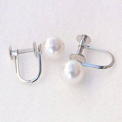 真珠 イヤあこや本真珠 ホワイトピンク系 6mm-6.5mm ホワイトゴールド 送料無料 ジュエリー 人気 プレゼント ギフト ご褒美 自分買い pu