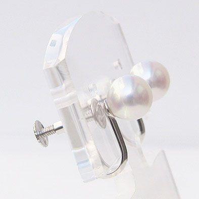 真珠 イヤあこや本真珠 ホワイトピンク系 6mm-6.5mm ホワイトゴールド 送料無料 ジュエリー 人気 プレゼント ギフト ご褒美 自分買い puの画像