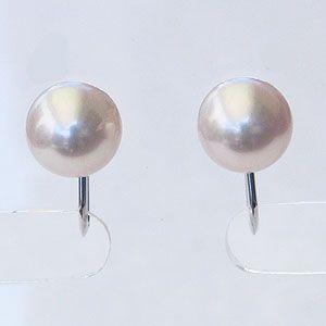 イヤリング 真珠イヤリング パールイヤリング プラチナ 真珠 パール あこや 8-8.5mm 冠婚葬祭 送料無料 即日発送 人気 プレゼント ギフト ご褒美 自分買いの画像