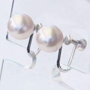 イヤリング 真珠イヤリング パールイヤリング プラチナ 真珠 パール あこや 8-8.5mm 冠婚葬祭 送料無料 即日発送 人気 プレゼント ギフト ご褒美 自分買いの画像
