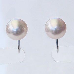 イヤリング 真珠イヤリング パールイヤリング プラチナ 真珠 パール あこや 8.5-9mm 冠婚葬祭 送料無料 即日発送 人気 プレゼント ギフト ご褒美 自分買いの画像