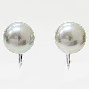 パールイヤリング 真珠イヤグレー系 あこや 真珠パール ホワイトゴールド冠婚葬祭 卒 6月誕生石 送料無料 人気 プレゼント ギフト ご褒美 自分買い p