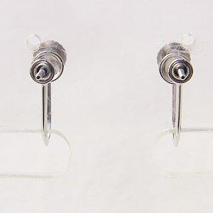 イヤリング K14 ホワイトゴールド 金具 ネジ スクリュー スタッド 