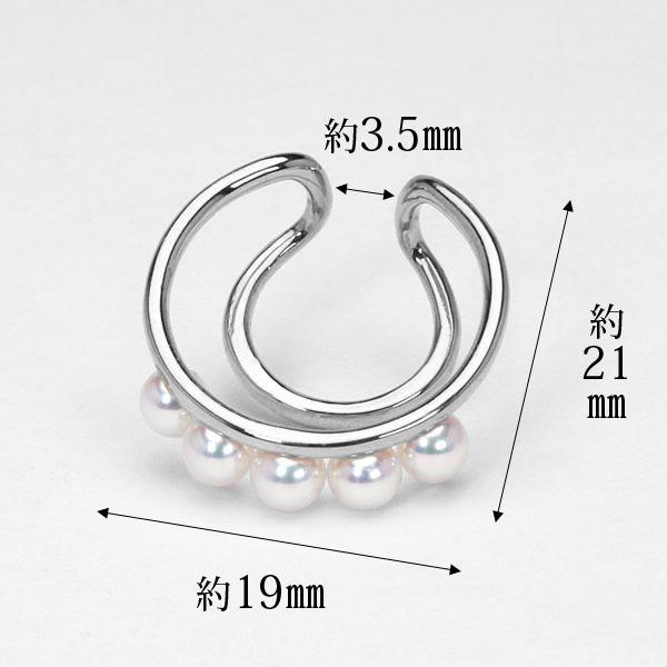 イヤーカフ パールイヤーカフ k10 10k 10金 ホワイトゴールド 真珠 イヤカフ 本真珠 ベビーパール ダイヤモンド 片耳用 レディース プレゼント 自分買い puの画像