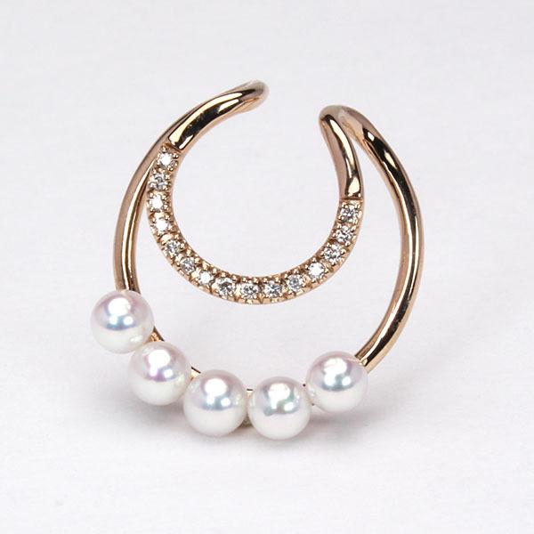 10★遺品整理★アクセサリー★ネックレス★パールイヤリング★カフスなど Drosera ダイヤモンド アコヤパール イヤーカフ DS55KPF