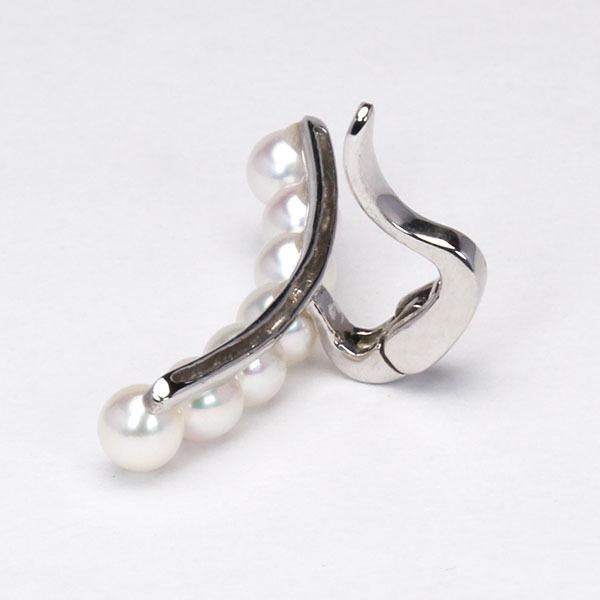 イヤーカフ パール イヤカフ k18 18k 18金 ホワイトゴールド 真珠 片耳