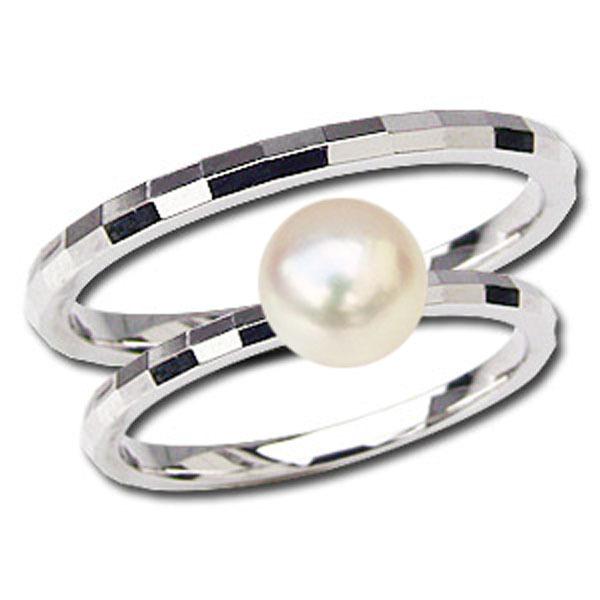 ぺアリング マリッジリング パールリング 真珠 指輪 パール リング 地金リング シンプル t900 プラチナ デザインカットリング プレゼント ご褒美 自分買い p(101420円)