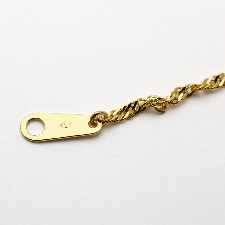 K24 スクリューチェーンネックレス 純金 24金 スクリュー チェーン 0.25mm 42cm 2.6g前後 k24 地金