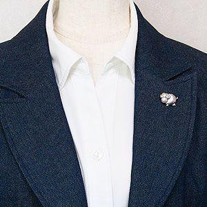 ヒツジ ブローチ パールブローチ ひつじ メンズ 男性用 ピンブローチ