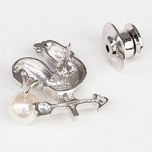 風見鶏 ブローチ メンズパールブローチ 鶏 ピンブローチ ピンズ 鳥