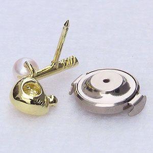 ラペルピン ゴルフ メンズ 男性用 パール ブローチ パールブローチ 本真珠 k18 ゴールド ピンブローチ タイニーピン 4mm 送料無料 プレゼント ギフト puの画像