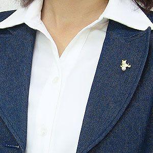 ラペルピン メンズ 男性用 パール ブローチ パールブローチ 真珠 k18 ゴールド ピンブローチ タイニーピン ドッグ 犬 送料無料 プレゼント ギフト puの画像