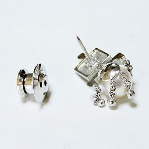 パール　ブローチ　リング　イヤリング　トップ等　シルバー刻印含む ブローチ ロボット ピンズ ラペルピン 本真珠 8mm アコヤ真珠 パール