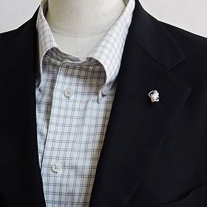 ブローチ さるモチーフ パール メンズ 男性用ブローチ サル ピン