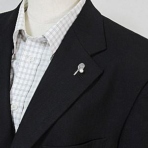 ブローチ テニスピンズ メンズブローチ テニスラケット メンズブローチ パール 真珠 ラペルピン 本真珠 ピンブローチ 送料無料 プレゼント ギフト_1