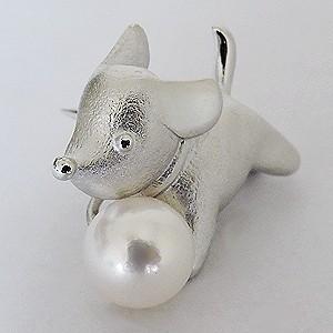 メンズブローチ メンズピンブローチ パール ブローチ ラペルピン