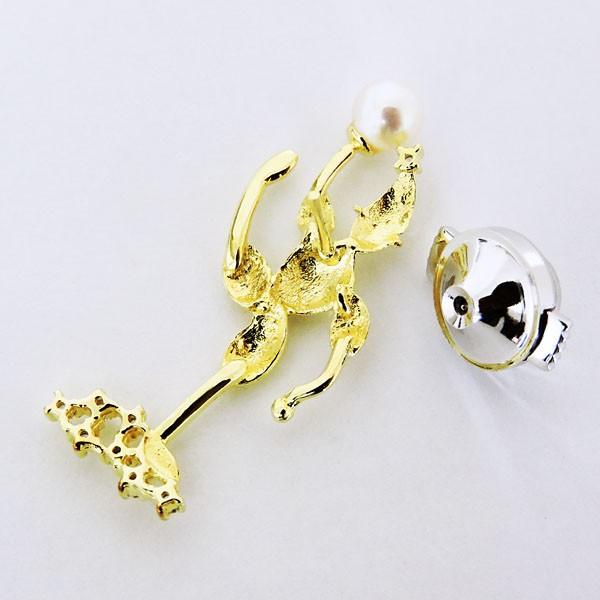 【推し】 ラペルピン ピンズ ピエロ ポーズB あこや本真珠 5mm ダイヤモンド k18 イエローゴールド メンズ 人気 プレゼント ギフト ご褒美 自分買い p 【1170543386】(42300円)