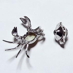 ブローチ カニ メンズ 男性用 かに ピンズ 蟹 ラペルピン イエロージェル 黄蝶貝 ダイヤモンド k18 ホワイトゴールド メンズ プレゼント ご褒美 自分買い pu | ブランド登録なし | 02