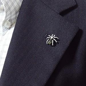 ブローチ 蜘蛛 メンズ 男性用 くも ピンズ スパイダー ラペルピン