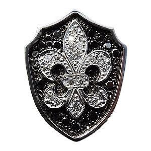 メンズ 男性用 ダイヤモンドブローチ ユリの紋章モチーフ ダイヤモンド ブラックダイヤモンド ブローチ ラペルピン ピンズ 手作り Dallasreceiver Com