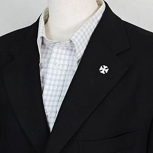 メンズ ダイヤモンド クロスモチーフ ラペルピン ピンブローチ クロス
