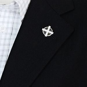 メンズ 男性用 ダイヤモンド クロスモチーフ ブラックダイヤモンド