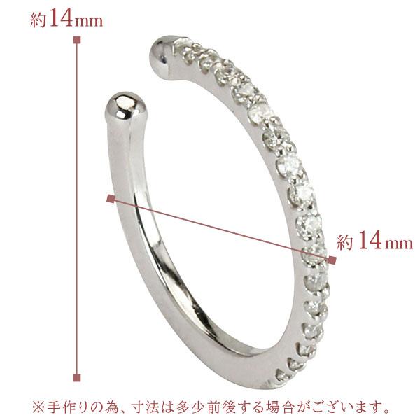 イヤカフ イヤーカフ イヤーカフス ダイヤモンド ダイヤ k18 18k 18金 ホワイトゴールド メンズ ダイヤモンドイヤカフ 片耳 ウェラブル 送料無料 ご褒美 puの画像