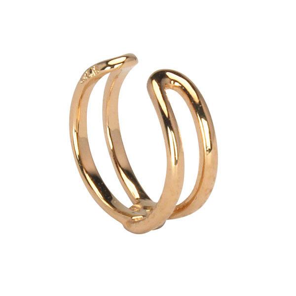 k18 pg イヤーカフ　リング　3号 片耳販売】 K18 フラッター イヤーカフ 3mm レディース 18k 18金