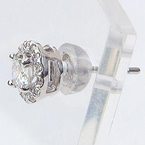 pt900 ダイヤプラチナピアス 片耳用　お値下げ中！ ダイヤモンド ピアス pt900 プラチナ 片耳用ピアス メンズ 送料無料