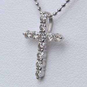 ダイヤモンドクロストップ　ホワイトゴールド クロス ダイヤモンド ペンダント トップ k18 ホワイトゴールド 送料