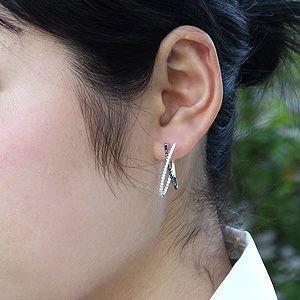 ダイヤモンド ピアス ブラックダイヤモンドホワイトゴールド 片耳用ピアス左耳 メンズ 送料無料 普段使い 人気 プレゼント ギフト ご褒美 自分買い puの画像