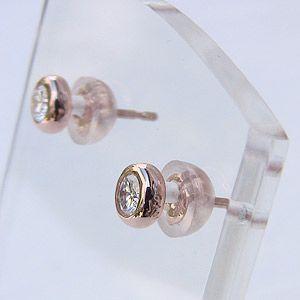 メンズ ダイヤモンド ピアス k18G ピンクゴールド 送料無料 普段