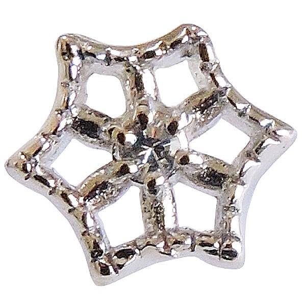 雪の結晶 片耳ピアス ピアス ダイヤモンド k18 ホワイトゴールド