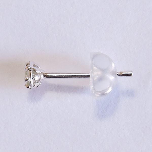 ダイヤモンド 片耳ピアス k18 ホワイトゴールド クリア 0.05ct スタッド 片耳 プチ 円形 メンズ ダイヤ保証書付 送料無料 プレゼント ギフト 自分買い puの画像