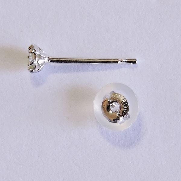 ダイヤモンド 片耳ピアス k18 ホワイトゴールド クリア 0.05ct スタッド 片耳 プチ 円形 メンズ ダイヤ保証書付 送料無料 プレゼント ギフト 自分買い puの画像