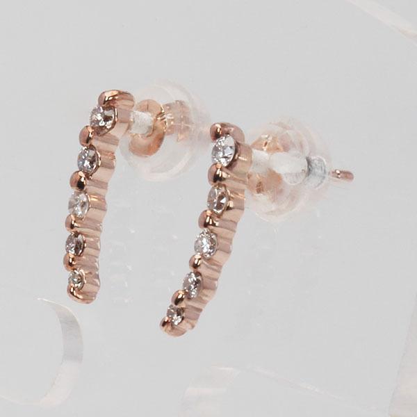 ピアス ダイヤモンドピアス ダイヤモンド スタッドピアス k18 18k 18金 ピンクゴールド メンズ 送料無料 ジュエリー 人気 プレゼント ギフト 自分買い puの画像