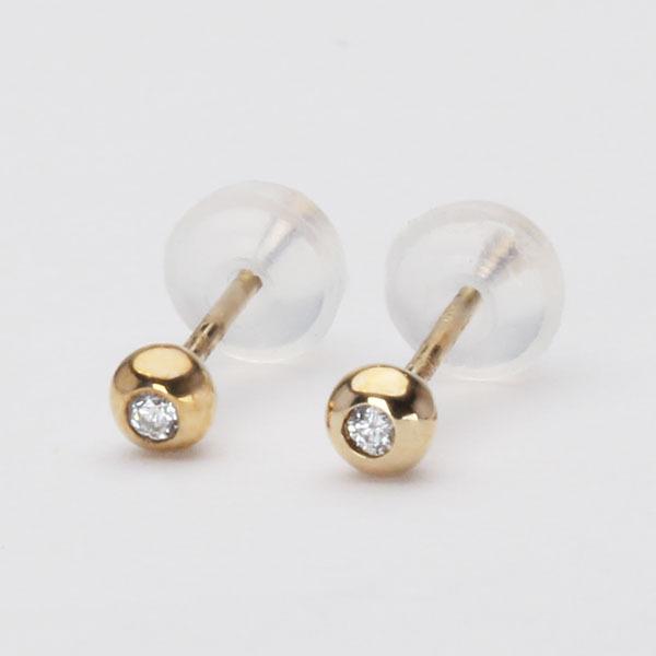 ゴールド ダイヤモンド スタッドピアス 片耳用 403287_1.jpg