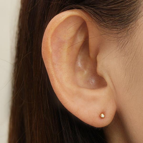 ダイヤモンド ピアス ダイヤピアス スタッドピアス シンプル イエロー