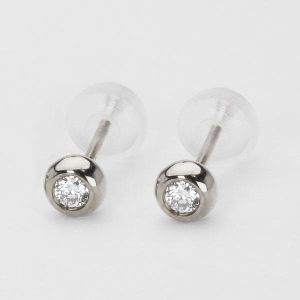 JUKI ダイヤモンドピアス シンプル ダイヤモンド ピアス ダイヤピアス スタッドピアス シンプル イエロー